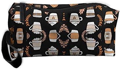 Pumpkin Spice Latte Zippered Pencil Case, Makeup Bag, Organizer Holder 3D Printed Travel Toiletry Bag