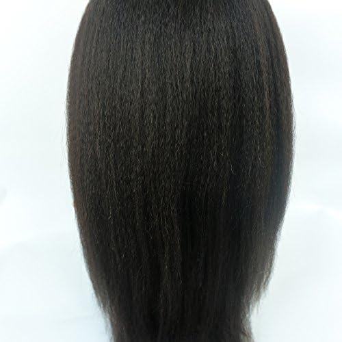 Enoya 360 Wig Glueless Italian Yaki Brazilian Human Virgin Hair 360 Lace Frontal Wig 180% Density Natural Pre-plucked Hairline with Baby Hair Natural Color in Stock (12'' 180% density, Natural Color)
