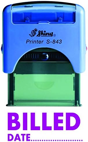 BILLED DATE Shiny Self Inking Rubber Stamp Office Stationary