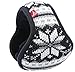 Mraw Snowflake Pattern Foldable/Adjustable Wrap around Earmuffs (Black)