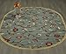 Machine Washable Floral Leaves Design Non-Slip Rubberback 5x7 Traditional Area Rug for Living Room, Bedroom, Kitchen, 5' x 6'6