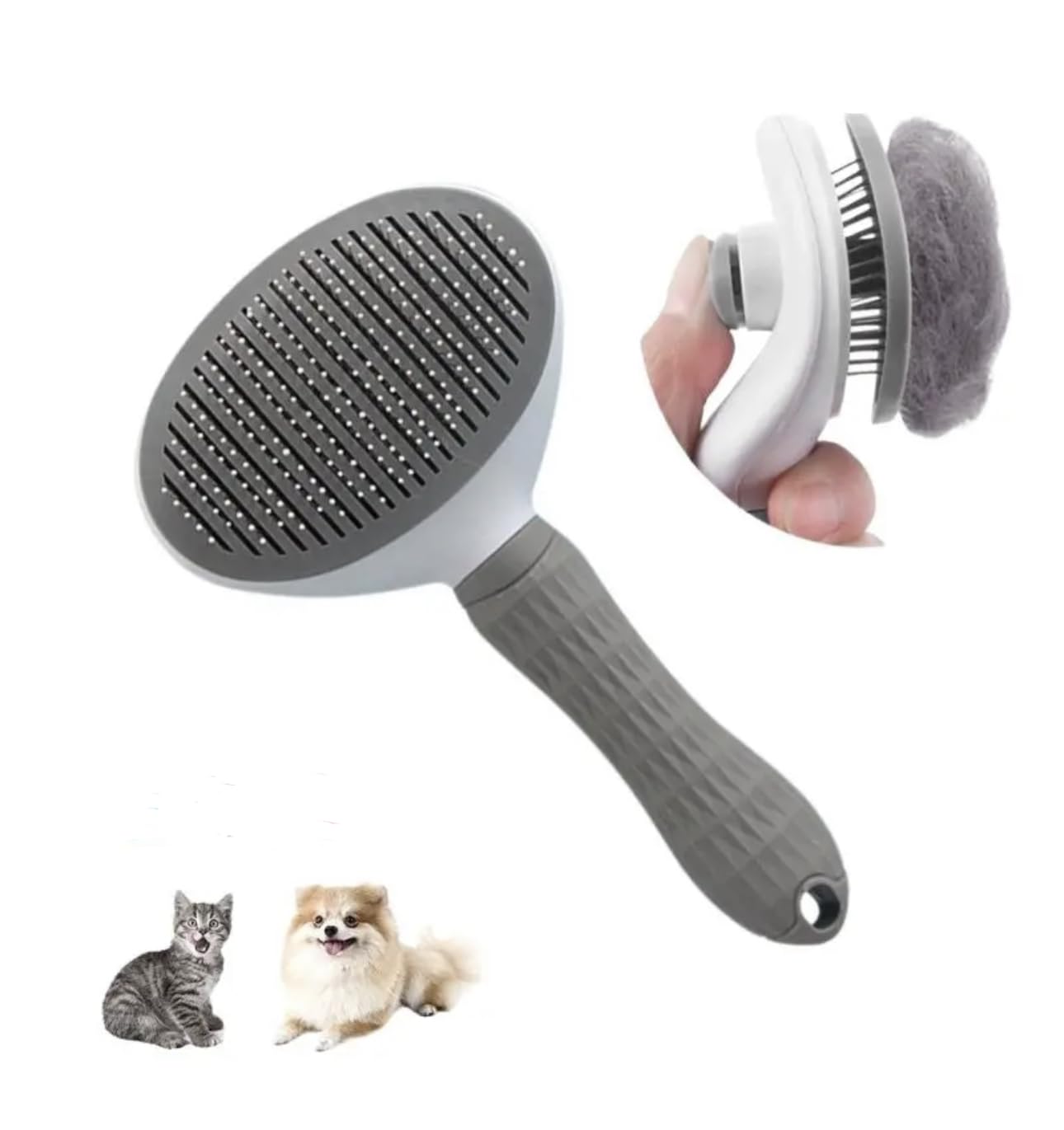 Pet Hair Brush, Dog Hair Brush, Comfy Grip, One Click Button, Pet Massage, Pet Hair Remover