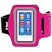 i2 Gear Running and Exercise Workout Armband Compatible with iPod Nano 8th and 7th Generation Devices with Adjustable Arm Band, Reflective Border, Touch Screen Protection and Key Holder (Pink)