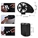 PAWACA Mini Portable Fan, Personal Air USB Rechargeable Conditioning Fan Can Be Worn on The Waist for Travel and Camping, Outdoor Work, Strong Wind with 3 Settings 1200mA