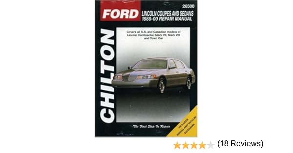 1989 Lincoln Town Car Service Manual