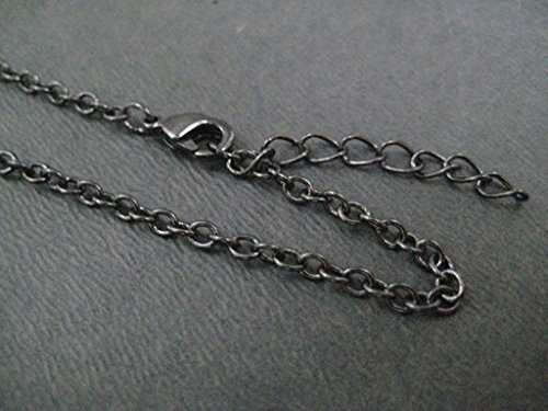 Love to Run TRACK Necklace on 18 inch Gunmetal Chain - Heart, Running Shoe Charm and Hand Hammered Nickel Silver Pendant - Thumbnail 3
