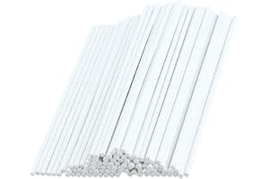 Lollipop Sticks, 100 Pcs White Paper Sticks Bake Shop Supplies