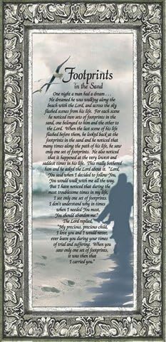 Bol Productions 7703S Footprints in The Sand Framed Art Silver