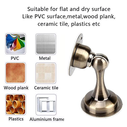image for gudui Magnetic Door Stopper,Stainless Steel Door Stop, Metal Door Catc