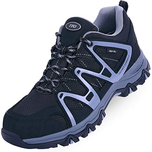 TFO Hiking Shoes Men Waterproof Air Circulation Insole Ankle Support Non-Slip Lightweight for Outdoor Trekking Walking Black