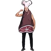 EraSpooky Adult Chunk Meat Bone Costume Funny Cartoon Big Stick Bone Halloween Food Tunic