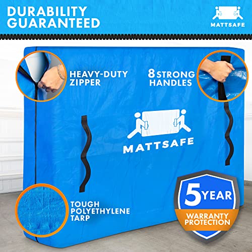 MattSafe Mattress Bags for Moving and Storage (King Size) Mattress