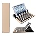 Foldable Bluetooth Keyboard, iEGrow F18 Universal Portable Bluetooth 3.0 Wireless Keyboard with Kickstand Holder For Apple iPad iPhone IOS, Andriod, Windows(Gold)