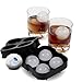Silicone Ice Ball Maker Mold – Tray of 4 Round Shapes Silicone Large Ice Cube Balls 4x1.7 inch – Great for Parties Whiskey and all Cold Beverages Premium Bar Accessory - Chuzy Chef