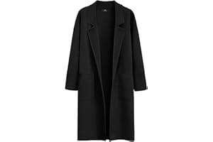 LILLUSORY Women's Long Dressy Cardigan Sweaters Fall Oversized Cozy Jacket Outfits 2025 Date Night Winter Trench Coats