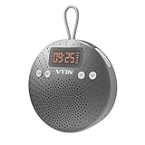 Vtin Shower Radio With FM, Bluetooth Shower Speaker Waterproof,Portable Bluetooth Speakers with LCD Display, 10 Hours Play Time 5W Driver for Shower