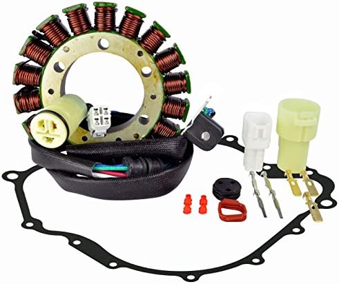 Kit High Output Stator + Gasket For Yamaha YFM 660 Grizzly 2002-2006 & YXR 660 Rhino 2004 2005 2006 2007 2008 OEM Repl.# 5KM-81410-00-00 5KM-81410-01-00 5UH-81410-00-00 5KM-15451-00-00