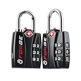 Forge TSA Approved Luggage Locks 2 Pack - Open Alert Indicator, Alloy Body for Travel Luggage, Suitcase, Lockers
