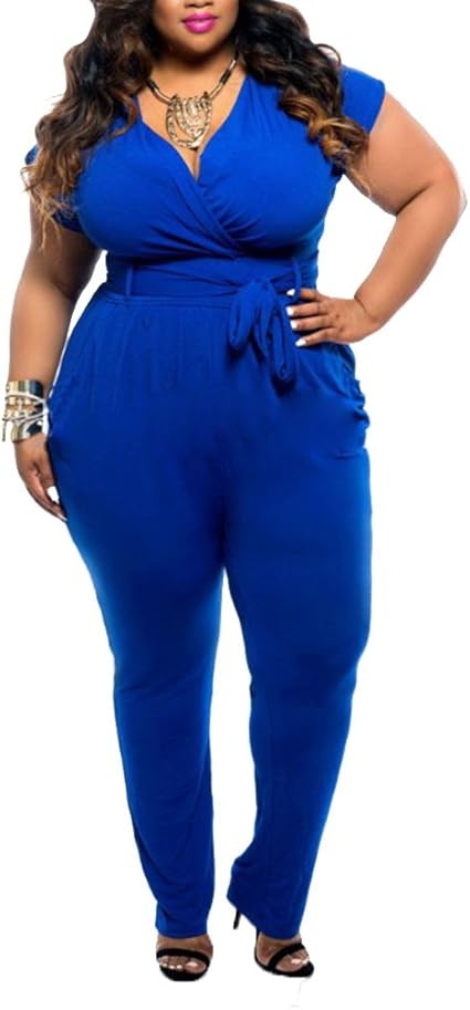 Damen Jumpsuit Elegant - V-Ausschnitt Overalls Set Mit Geraden Hosen