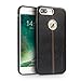 iPhone 7 Plus Case, QIALINO Stylish Genuine Leather Back Cover Protective Bumper Case for iPhone 7 Plus - Black