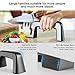 Kitchen Knife Sharpener, Professional Chef Kitchen Sharpener 4-in-1 Knife and Scissor Sharpening Kit with Non-slip Base and Ergonomic Design for Dull Knives and Scissors, Fast and Easy(Silver)