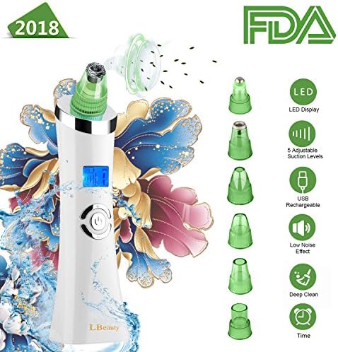 [UPGRADED] Blackhead Remover, Pore Vacuum,6 in 1 Facial Pore Cleaner Standable USB Rechargeable Facial Skin Treatment Beauty Tool for women men