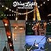 SUNSGNE 100Ft Patio String Lights Waterproof G40 Outdoor String Lights with 105 Clear Edison Bulbs, Globe Bulb Lights for Indoor Outdoor Commercial Decor, E12 Base, Black Wire