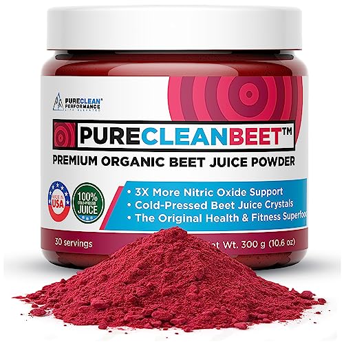 PureClean Beet Premium Potency Beet Juice Powder Proven 3X Nitric