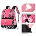 Vbiger Casual School Bag Children School Backpacks for Teen Girls Pink-black)