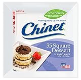 Chinet Classic White Dessert Plate, White, Square, 6-3/8 Inch, 35 Count