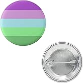 Toric Pride Flag Pin 1.5” Round Circle Shape Metal Button Pin Badge Pinback 1.5 inch Pin 38 mm 3.8 cm