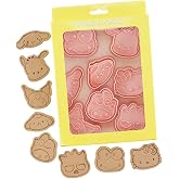 Cute KITTY Cat Cookie Cutter Set, 8 Cartoon Pieces With Embossed Pattern, 3D Fun Cookie Cutter Set, DIY Baking Cake Fondant Pastry Baking Supplies