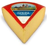 Gouda Cheese, Hits the midpoint of creaminess in the spectrum of cheeses. Enjoy it as a snack just on its own or as a featured ingredient in your favorite sandwich or salad. It also pairs perfectly with grapes and apples. Made from pasteurized cow's milk. [ 32 oz , 2 lb ]