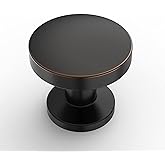 Amerdeco 10 Pack Oil Rubbed Bronze Cabinet Knobs 1.2" | Single Hole Cabinet Pulls Round Kitchen Cabinet Knobs Drawer Knobs Dresser Knobs and Pulls for Bathroom Cabinets ZH0051
