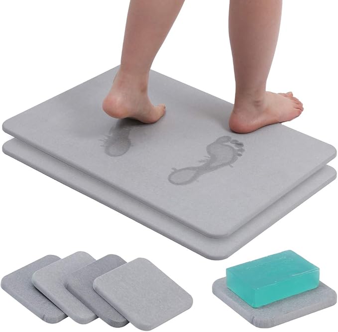 Diatomaceous Earth Bath Mat Diatomite Fast Water Drying Diatom Mud Foot