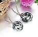 His & Hers Matching Set Titanium Stainless Steel Couple Pendant Necklace Love Style in a Gift Box (A Set)