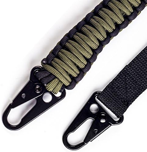 550 Paracord Handmade Gun Sling, 2 Point Adjustable Metal Snap Hook (Multiple Color Options)