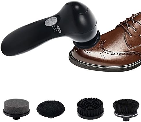 Powpro Shoe Polisher Mashine and Automatic Electic Shoes Clean Brush Car Seat Bag Belt Cleaner Shoes Cleaning Brush Leather Shine Kit Portable Brush