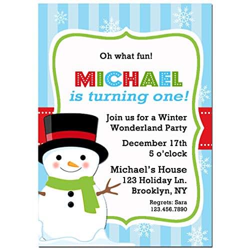 Snowman Birthday Invitations 9