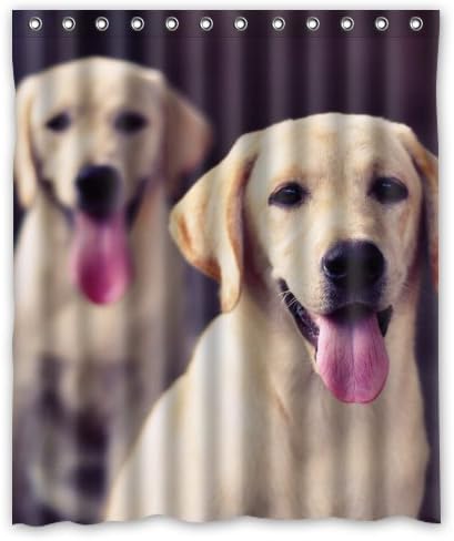POOKOO!Adoreable and Funny Dog "Labrador retriever "66" x 72" Waterproof Polyester Fabric Bathroom Shower Curtain Good gift to Bathroom Decorations!