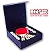 Looper Premium 4 Paddle 8 Ball Ping Pong Set & Easy-Store Case | 6 Star Table Tennis Racket | Top Tier Bat, Rubber, Sponge, and Solid Wood Grip | Best Pack for Youth to Professional ITTF Game Players