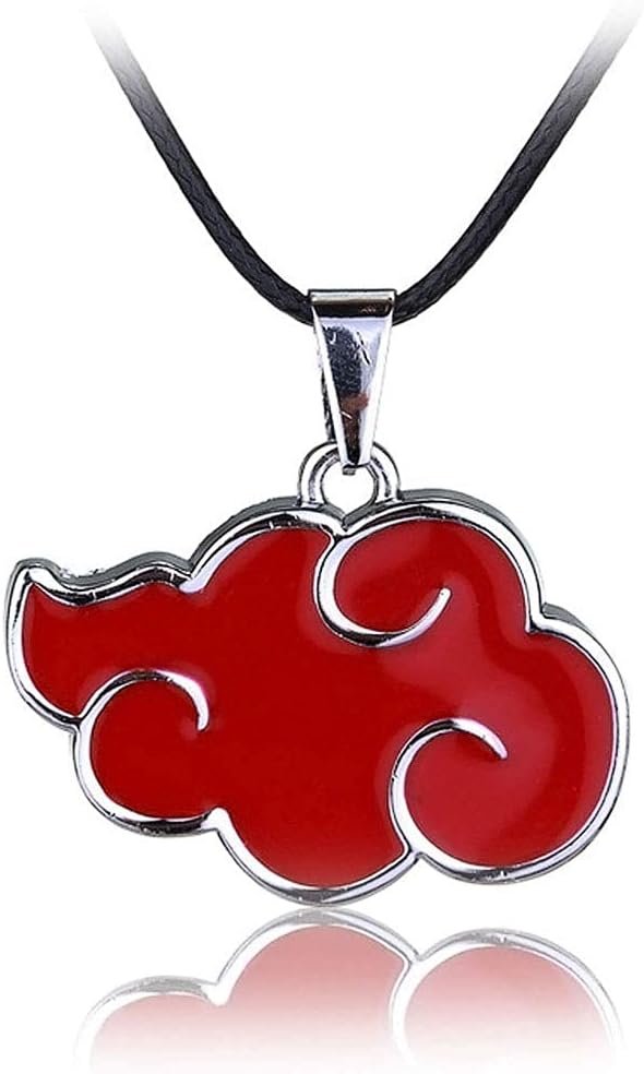 Naruto Akatsuki Member Cosplay Red Cloud Shape Pendant Necklace
