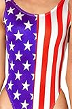 Uget Women's Printed American Flag One Piece Swimsuit Sexy Monokini Swimsuit