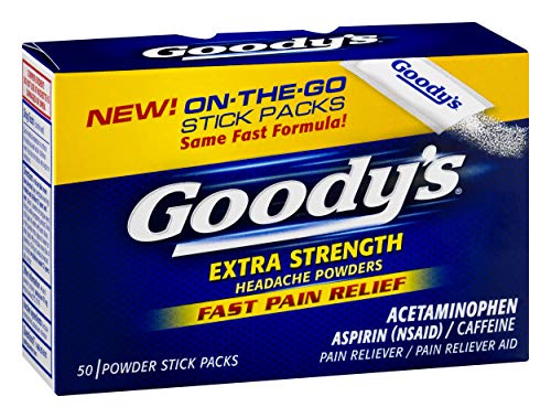 Goody's Extra Strength Powders | Fast Pain Relief | Aspirin & Caffeine | 50 Count