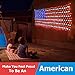 Ollny American Flag Net Lights 6.5FT x 3.3FT 390 LEDs String Mesh Lights Large USA Flag Outdoor Indoor Mesh Lights Waterproof for Independence Day Festival Decoration Party Christmas Decorations
