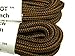 2 Pair Pack Chestnut Brown-Black 54 inch 137cm Professional proBOOT Heavy Duty Round 1/8 Thick Rugged Wear Boot Laces Long Lasting Shoelaces