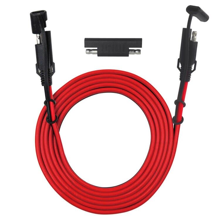 KUNCAN 12FT Sae 2 Pin Extension Cable 16AWG 12ft/3.6m Quick Disconnect Wire Harness SAE Connector with Polarity Reverse Adapter for Automotive, Solar Panel, Motorcycle, Cars, Tractor
