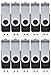 FEBNISCTE Bulk 2GB USB 2.0 Thumb Drives Pack (10pcs), Black Swivel Pen Drive with Data Stick and Cords, Promotional Item