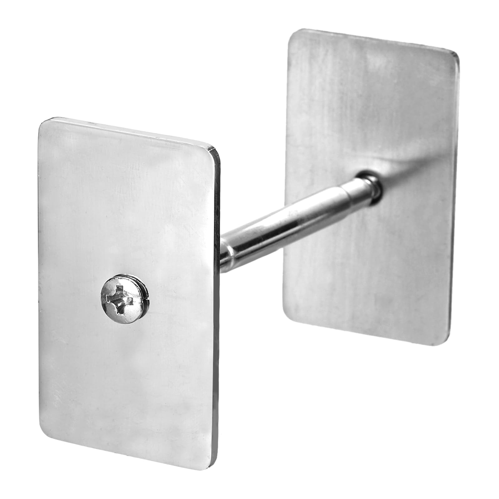 PATIKIL Door Hole Cover Plate, 2 Inches Zinc Alloy Cuboid Deadbolt Cover Plate Door Reinforcement Plate for Door Hole Filling (Silver)