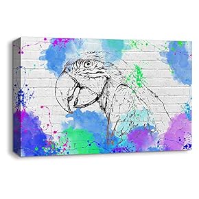 Abstract Ink Animals Painting Artwork for Home Framed